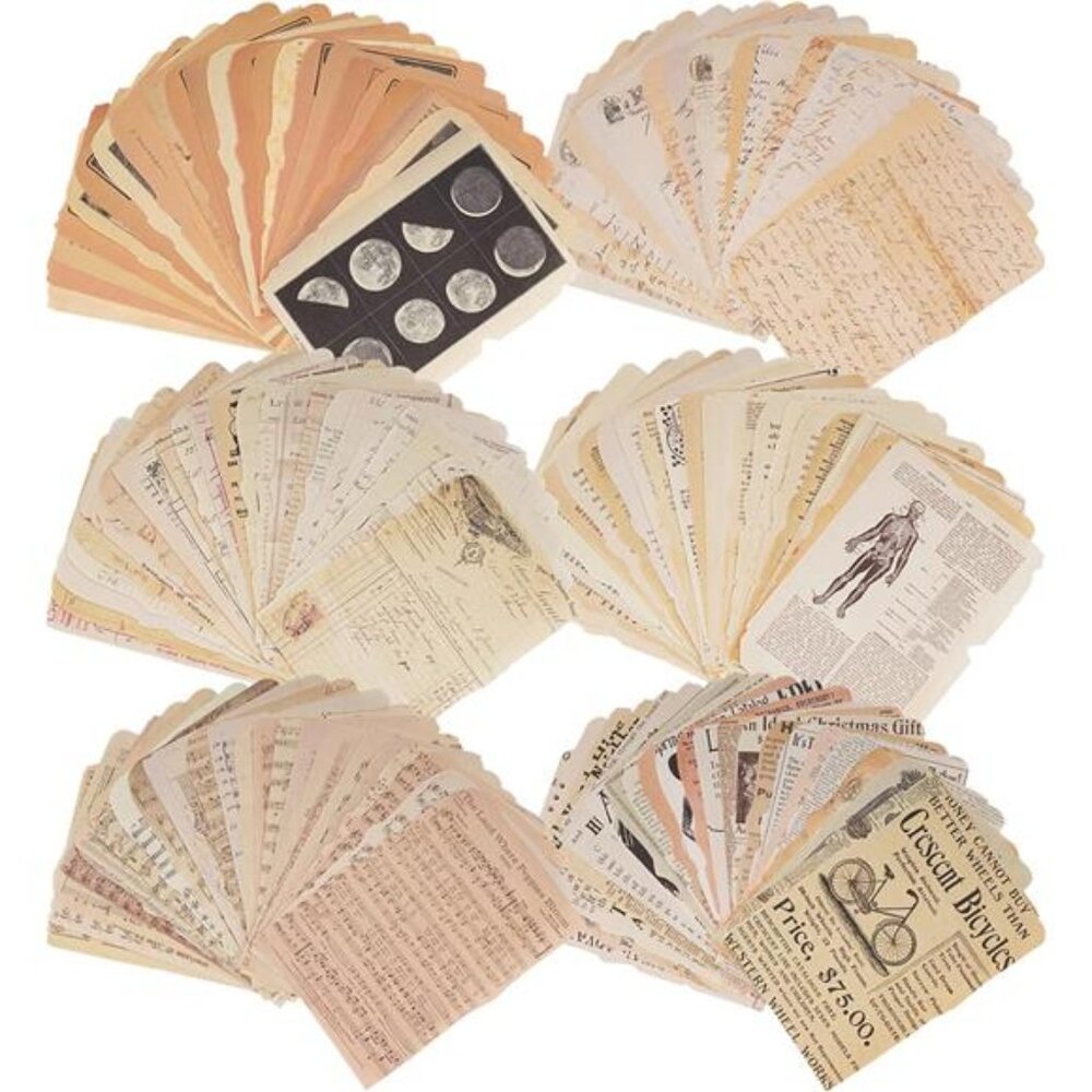 150 Sheets of Scrapbook Paper,Vintage Journaling Supplies Craft Kits for Journal